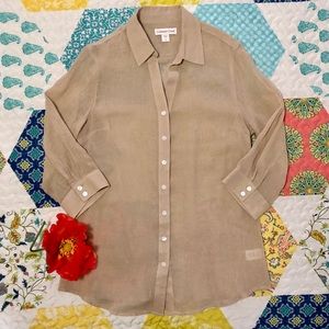 Coldwater Creek Linen Blend Top, Size S